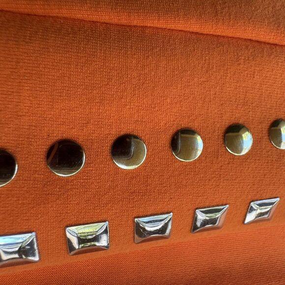 Bebe Addiction Vibrant Orange Fully Lined Bodycon Bodyshape Dress Size XS - Picture 13 of 15